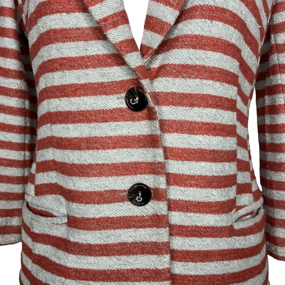 Cartonnier Red and White Stripe Blazer Size S - Picture 5 of 7